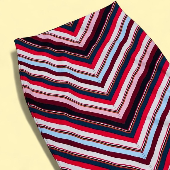 LOFT Pencil Skirt Striped Multi-colored Bottom Size Small - Picture 2 of 6